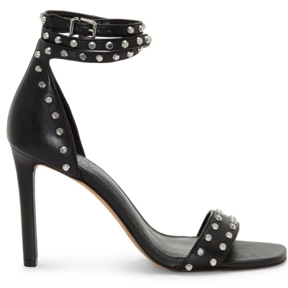 Vince Camino Lorasha Black Studded Leather Heel